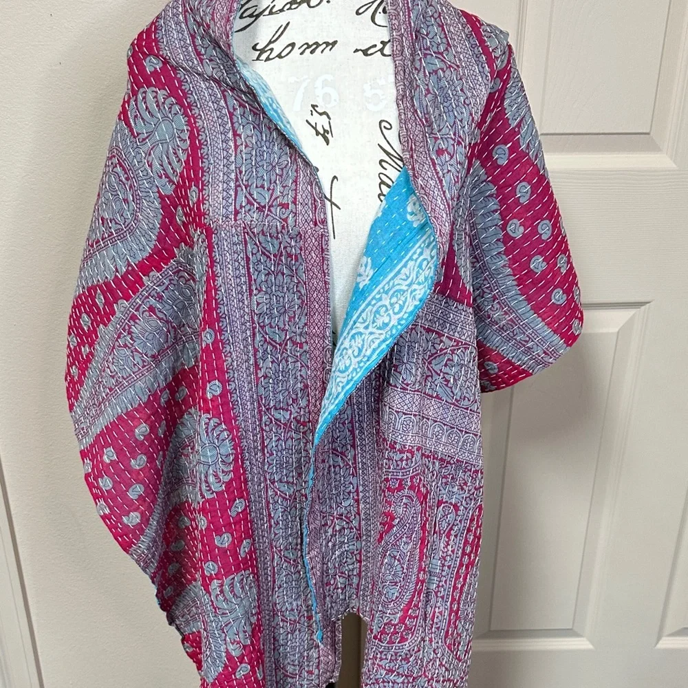 Reversible Beautiful Kantha Scarf - Picture 2 of 3